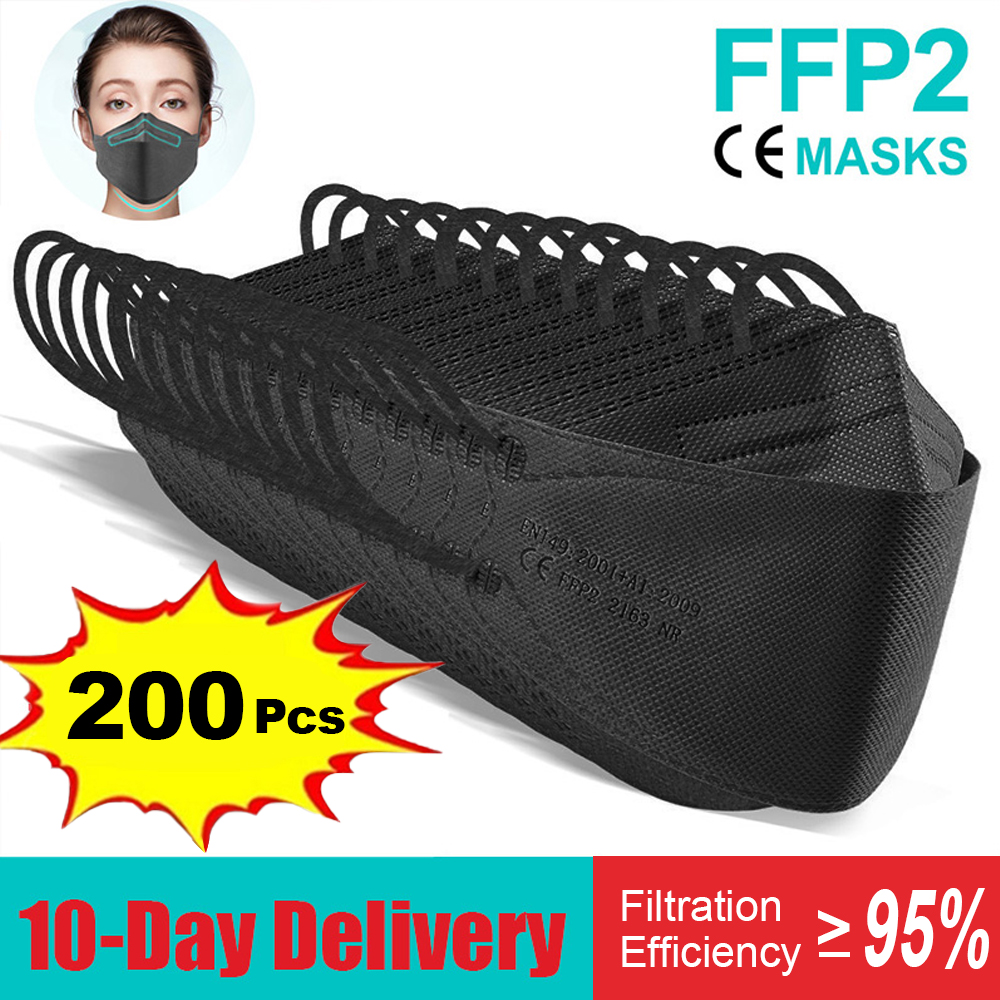 Disposable Surgical Mask - 10-200pcs fpp2 fish mask kn95 Face