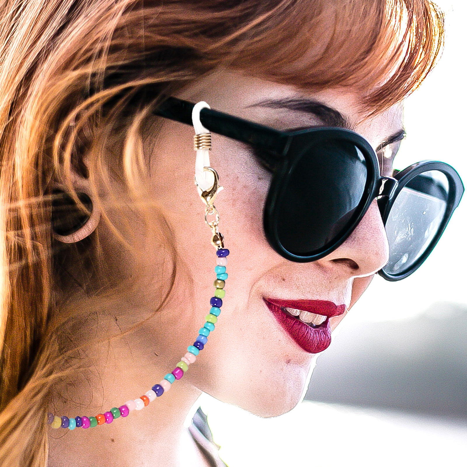 Mask Chain Holder - 5Pcs Beaded Eyeglass Chain for Women