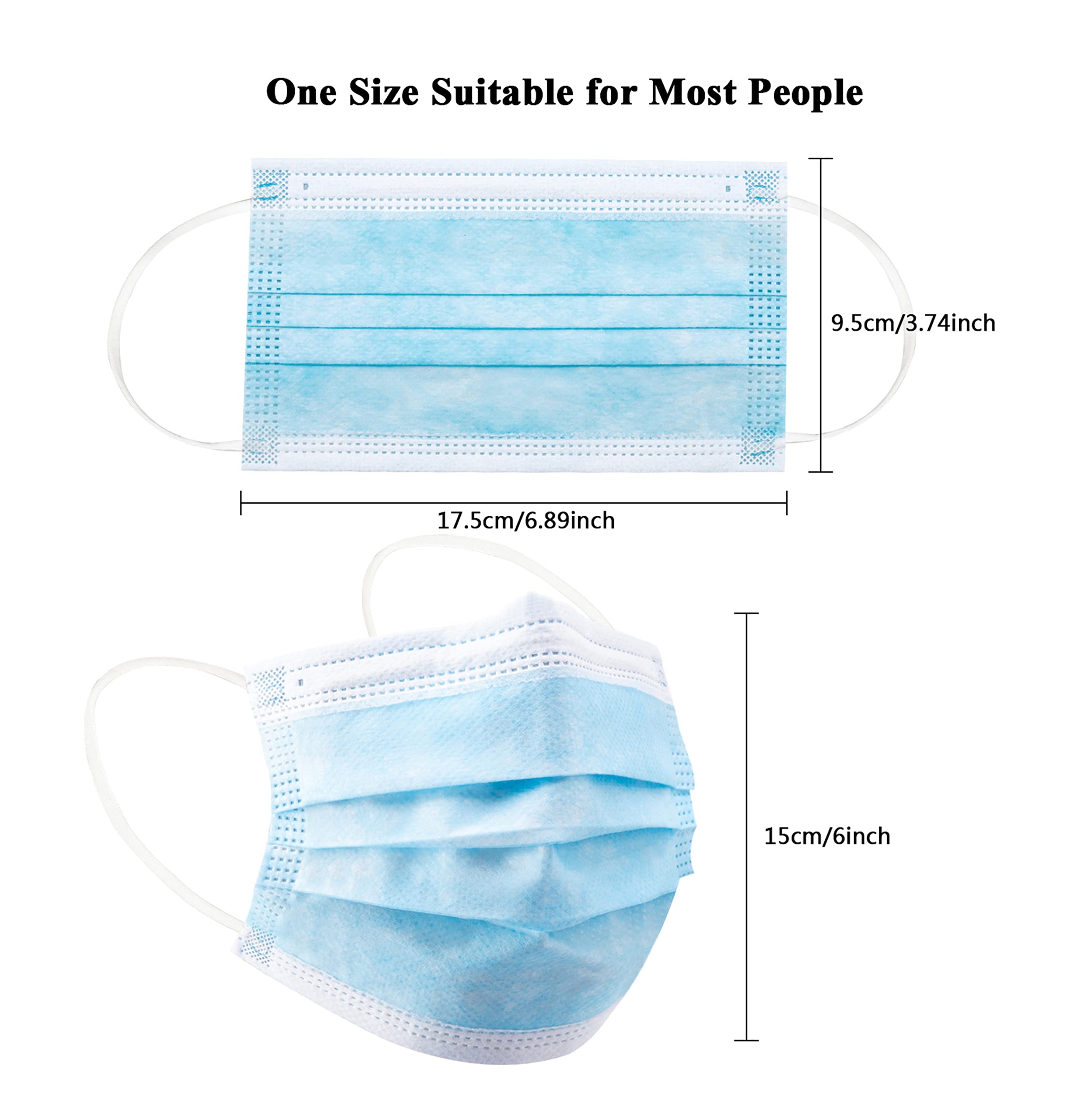 50/100Pcs Disposable Mask for  - Disposable Mask Blue recensie en prijs