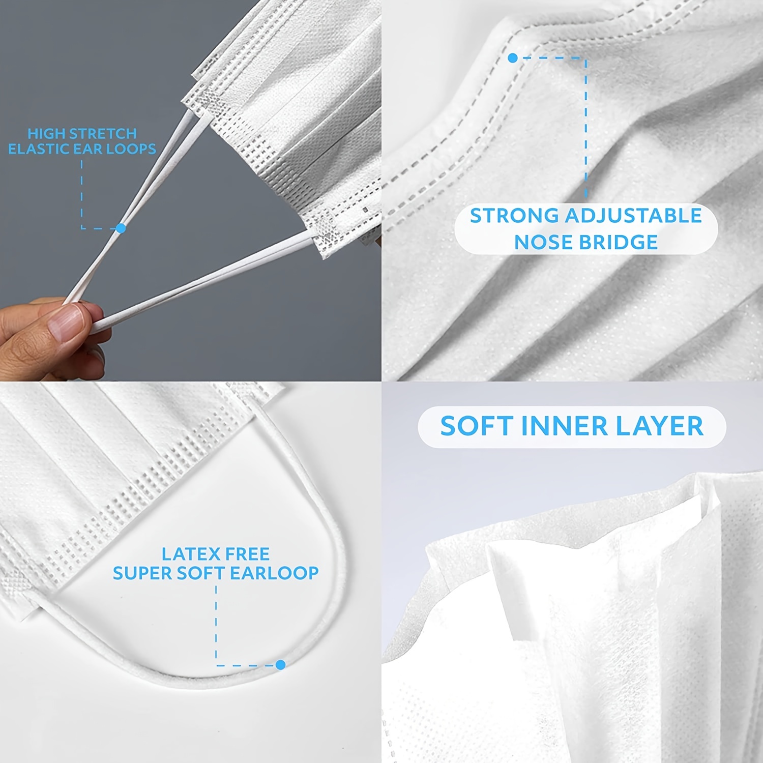 50/100Pcs Disposable Mask for  - Disposable Mask Blue recensie en prijs