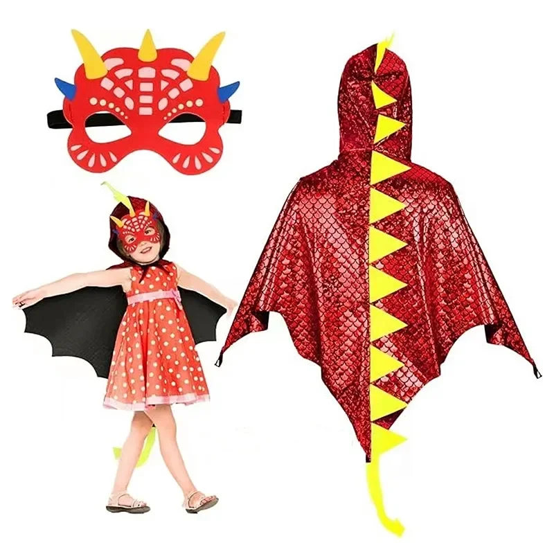 Child Green Dinosaur Cloak wit - Kids Face Mask recensie en prijs