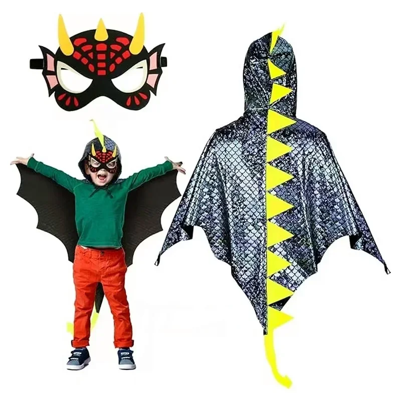 Child Green Dinosaur Cloak wit - Kids Face Mask recensie en prijs