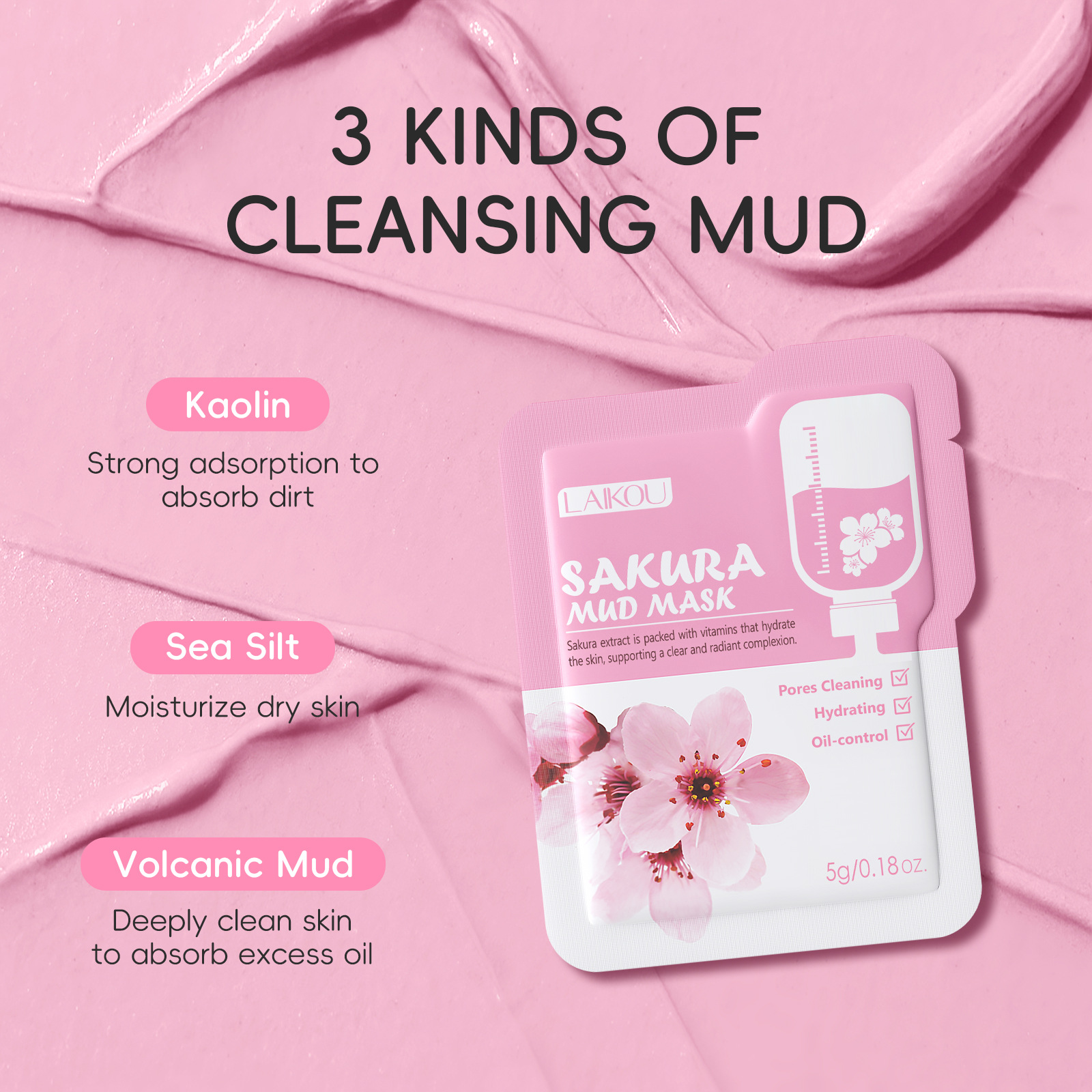 Laikou Sakura Clay Mask Trial  - Dust Mask Construction recensie en prijs