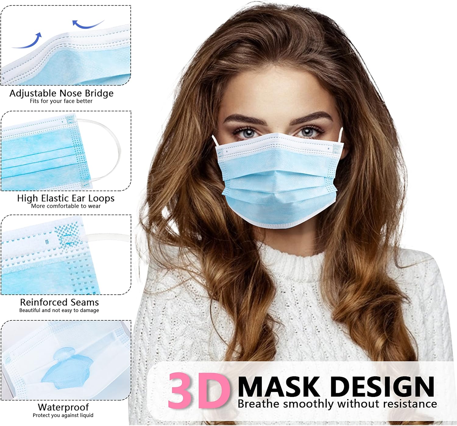 100pcs blue disposable protect - Disposable Mask Blue recensie en prijs