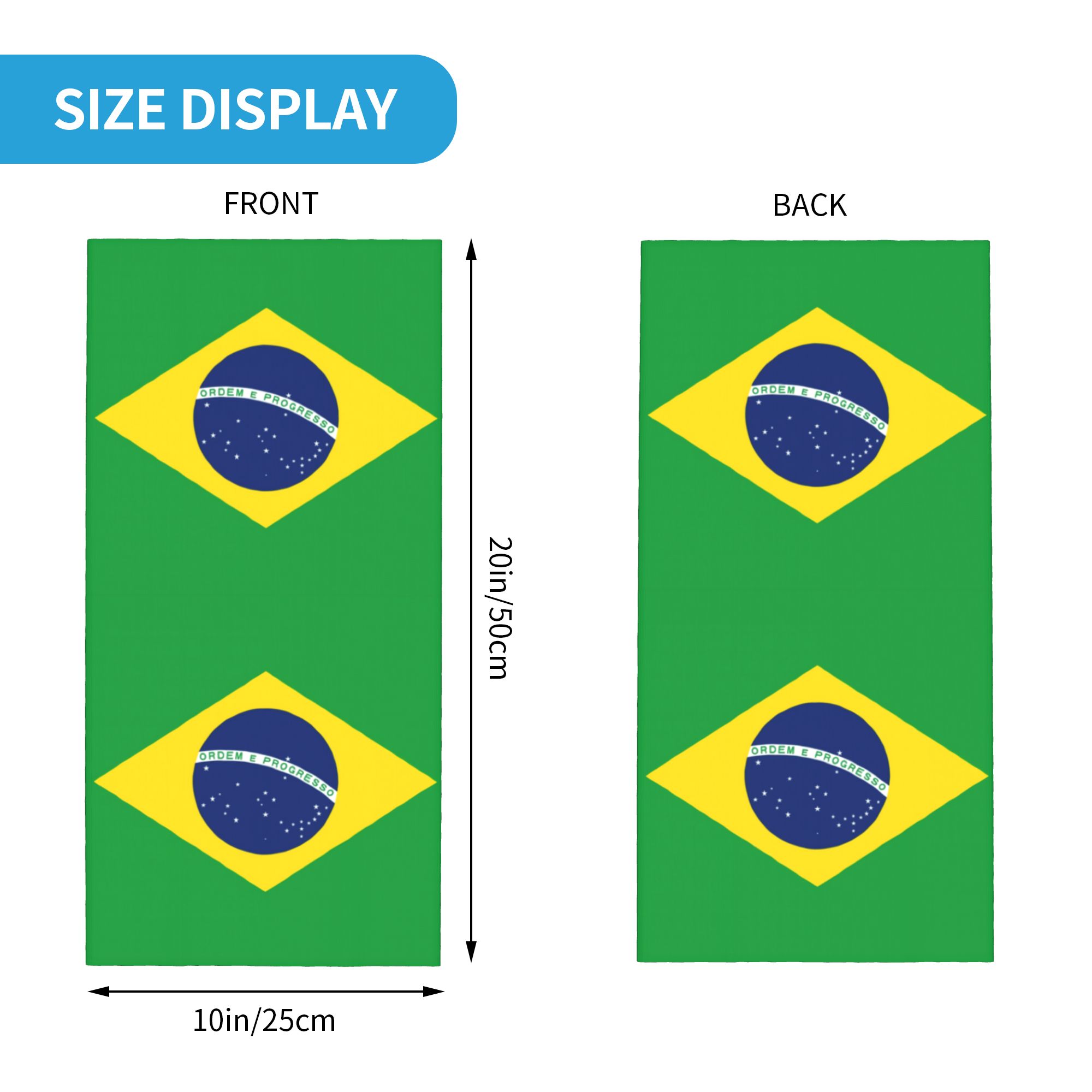 Custom Brazil Flag Bandana Nec - Neck Gaiter Face Cover recensie en prijs