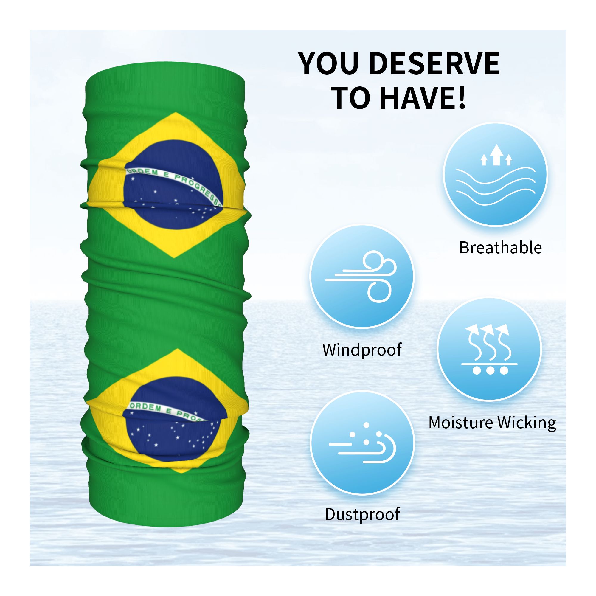 Custom Brazil Flag Bandana Nec - Neck Gaiter Face Cover recensie en prijs