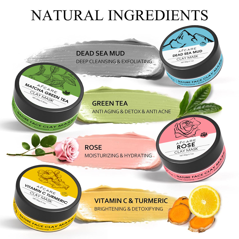 4 Pcs Clay Facial Mask Set Tur - Dust Mask Construction recensie en prijs