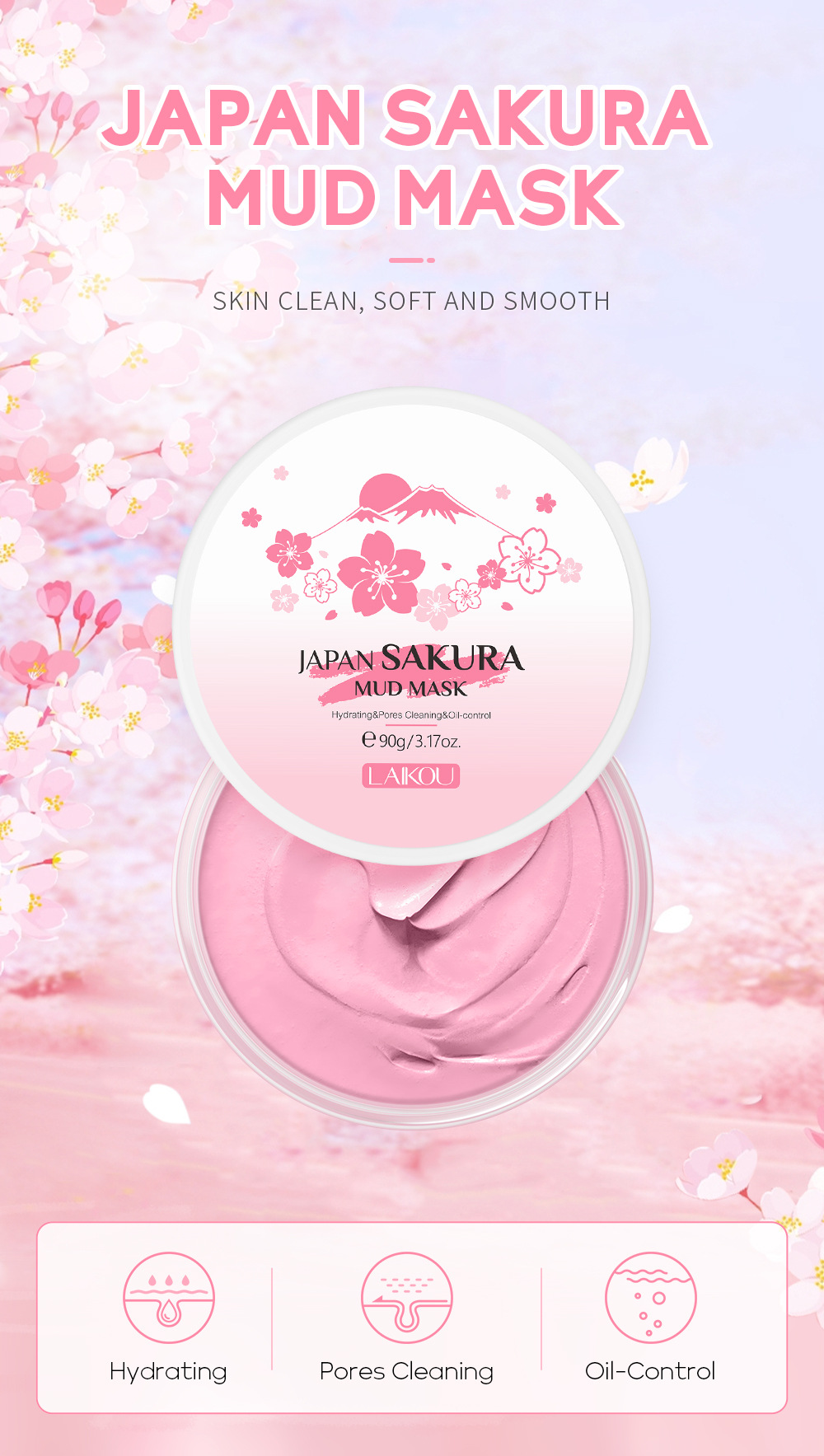 LAIKOU Sakura Clay Mask 25g/90 - Dust Mask Construction recensie en prijs