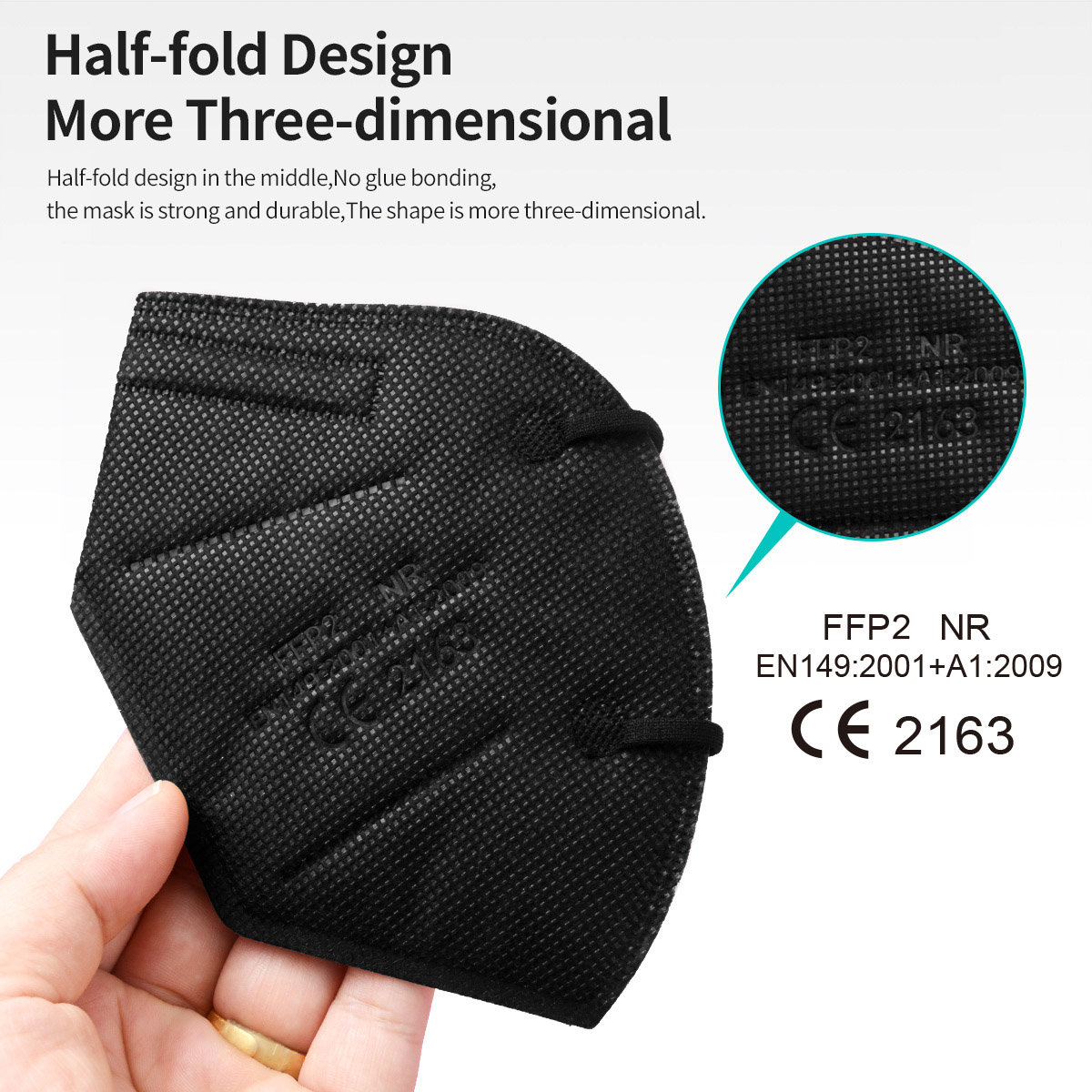 5Layer FFP2 Masks CE Approve K - Black Face Mask Pack recensie en prijs