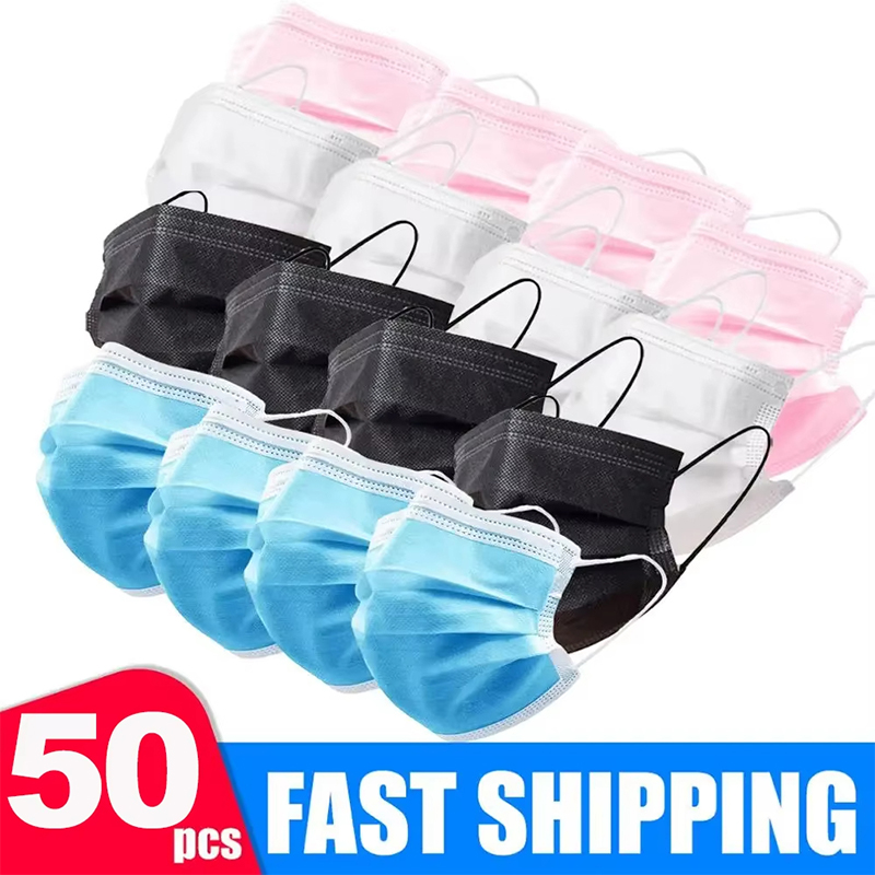 50Pcs 3-layer Mask Face Masks  - Disposable Mask Blue recensie en prijs