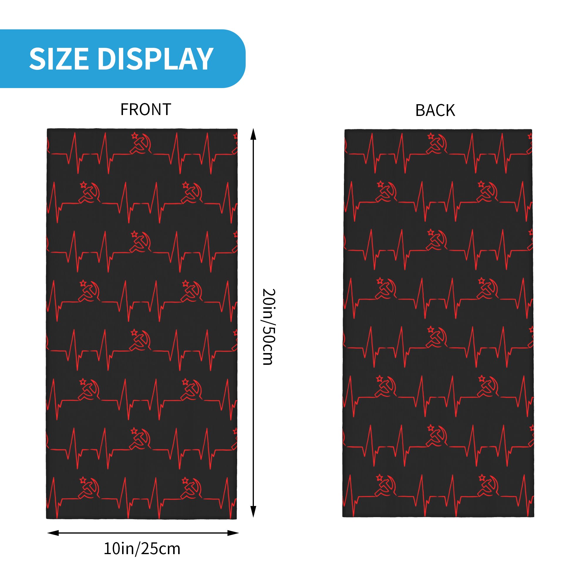 Custom Heartbeat Russian Flag  - Neck Gaiter Face Cover recensie en prijs