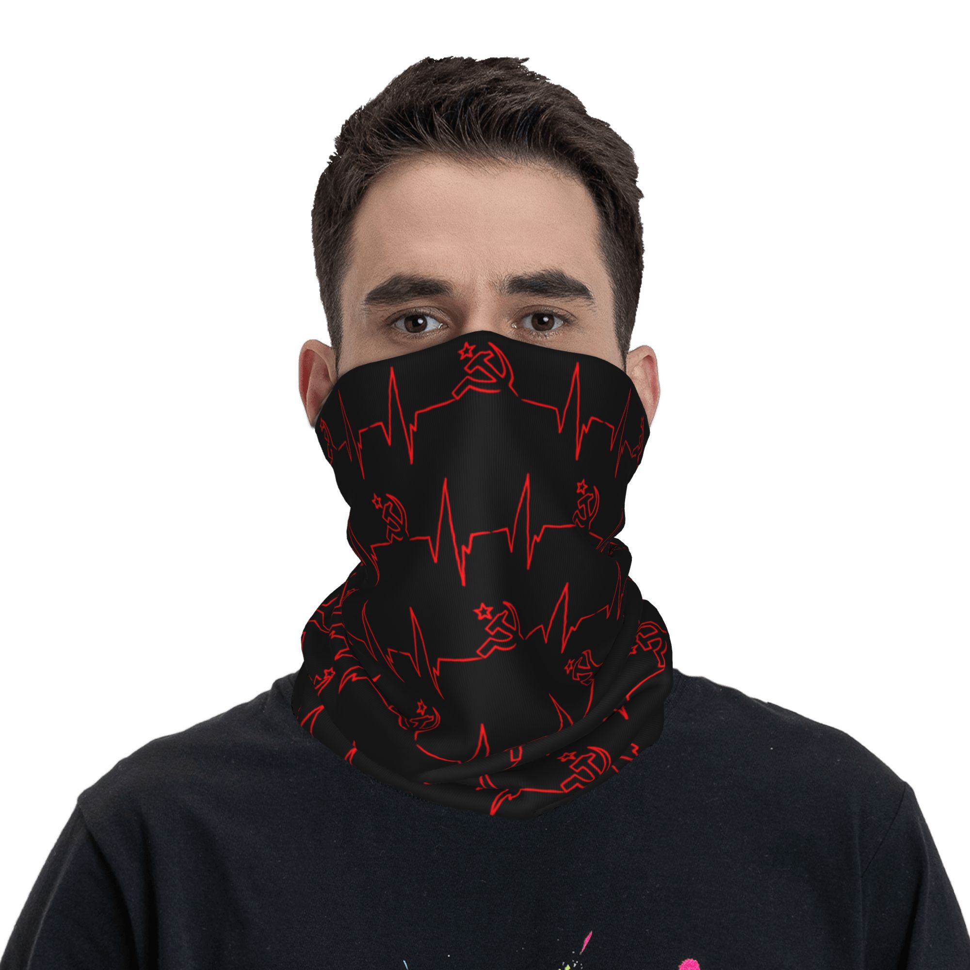 Custom Heartbeat Russian Flag  - Neck Gaiter Face Cover recensie en prijs
