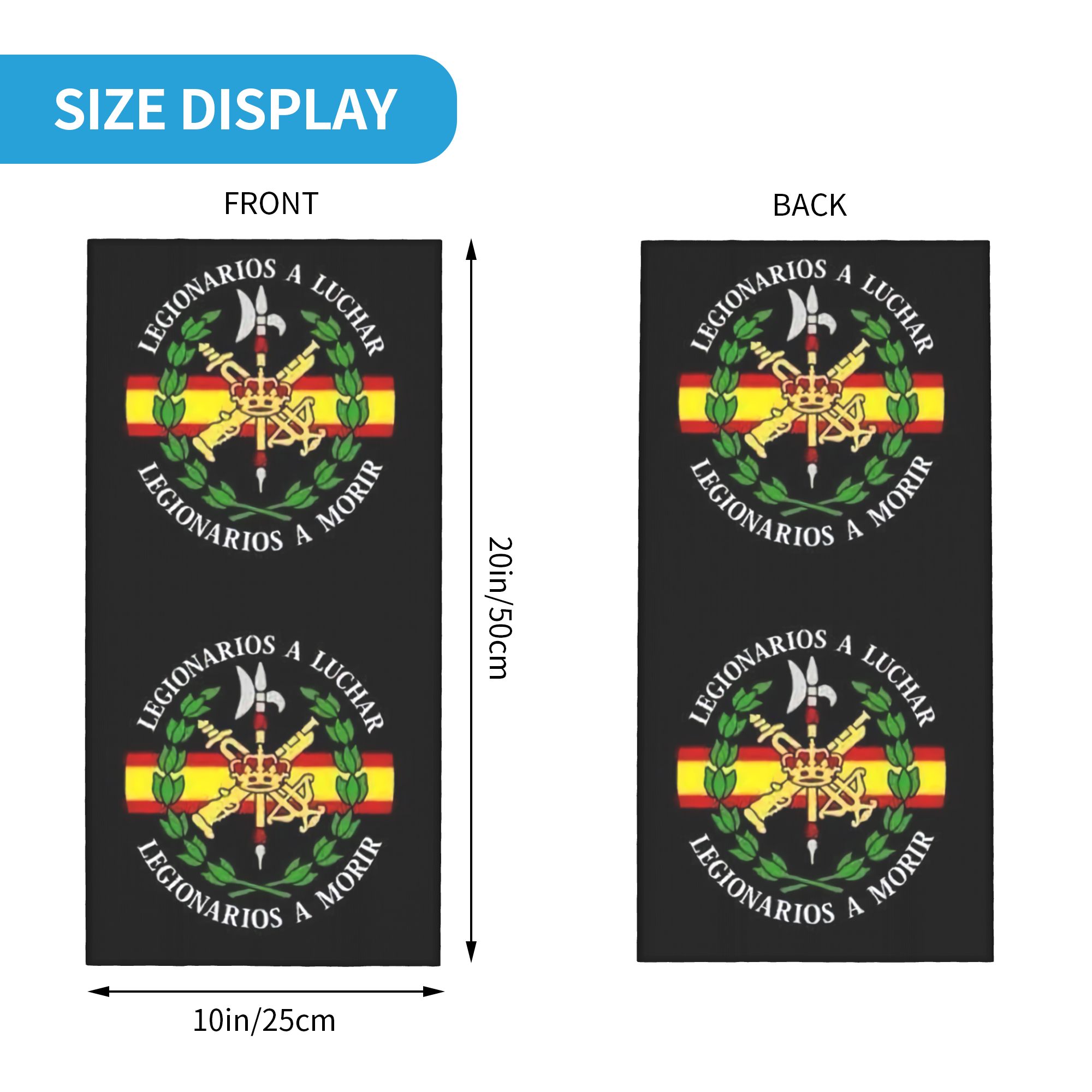 Custom Spanish Legion Bandana  - Neck Gaiter Face Cover recensie en prijs