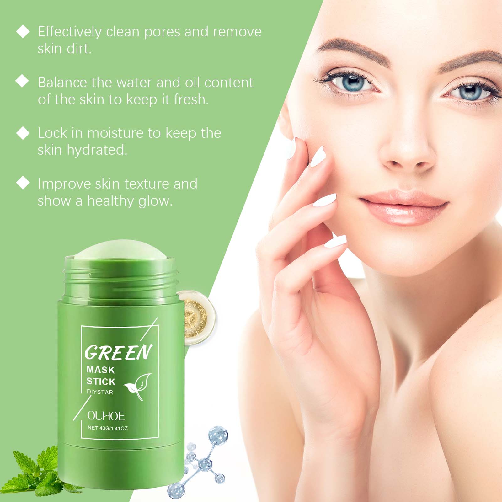 1~5PCS Green Tea Clay Stick Fo - Dust Mask Construction recensie en prijs