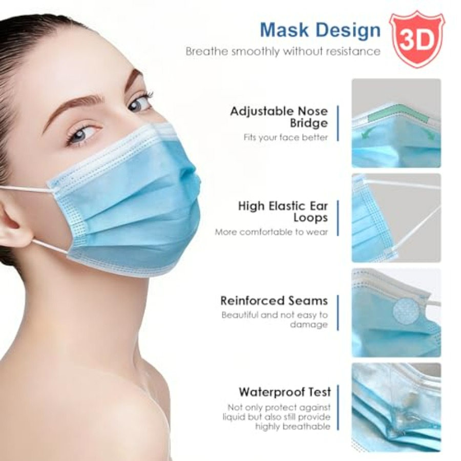 Blue Disposable Face Masks 100 - Disposable Mask Blue recensie en prijs