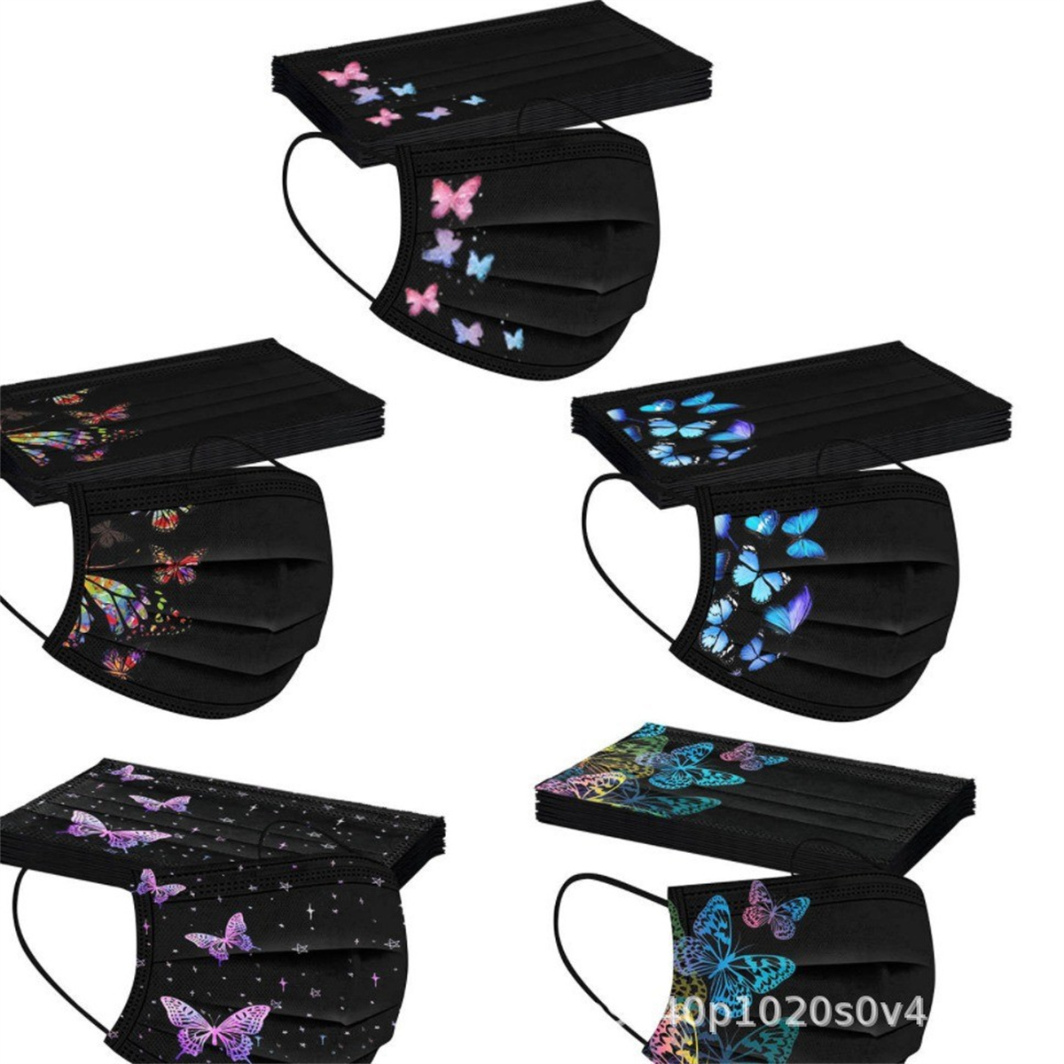 50pcs colorful butterfly print - Disposable Surgical Mask recensie en prijs