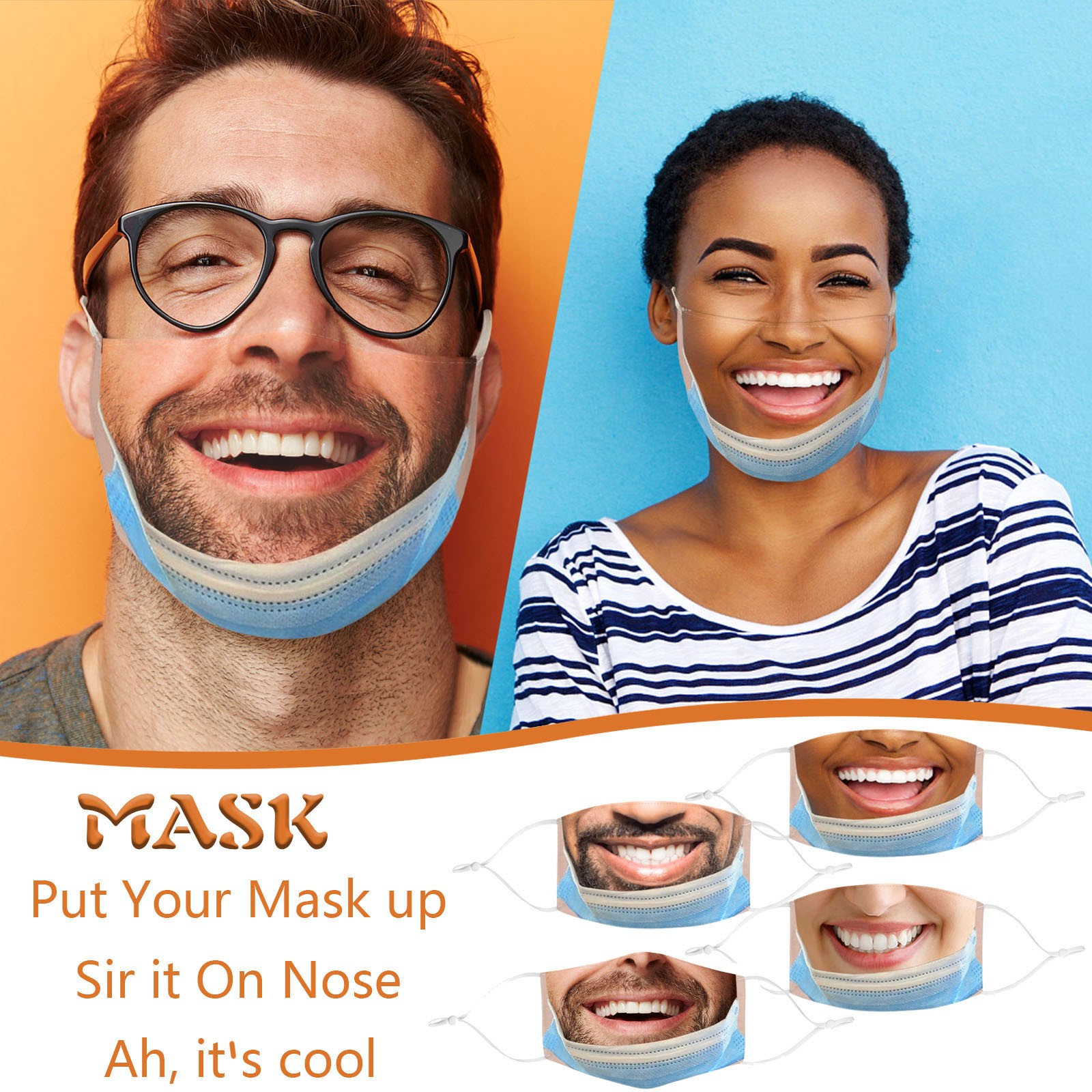 Adult Funny Mouth Mask Funny C - Cloth Face Mask Washable recensie en prijs