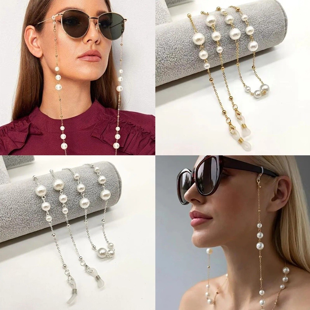 Trendy Pearl Beaded Sunglass C - Mask Lanyard Adjustable recensie en prijs