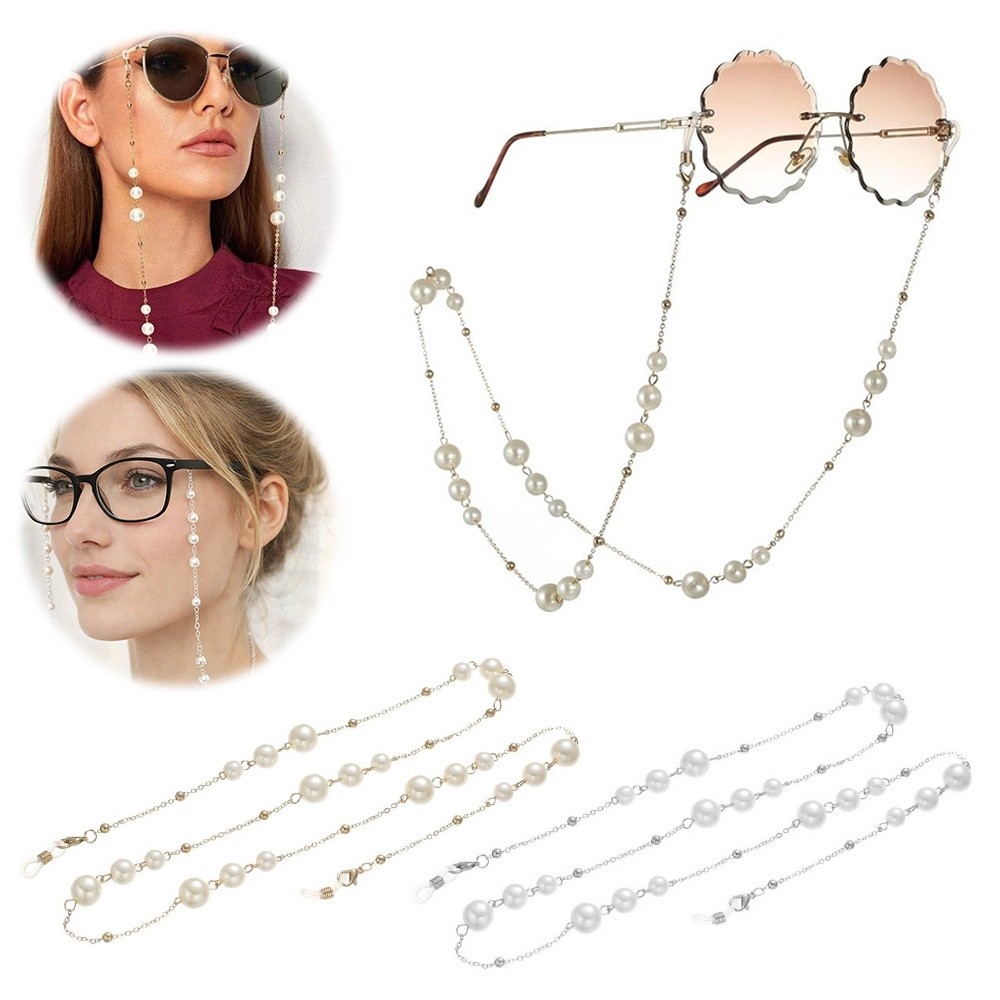 Trendy Pearl Beaded Sunglass C - Mask Lanyard Adjustable recensie en prijs