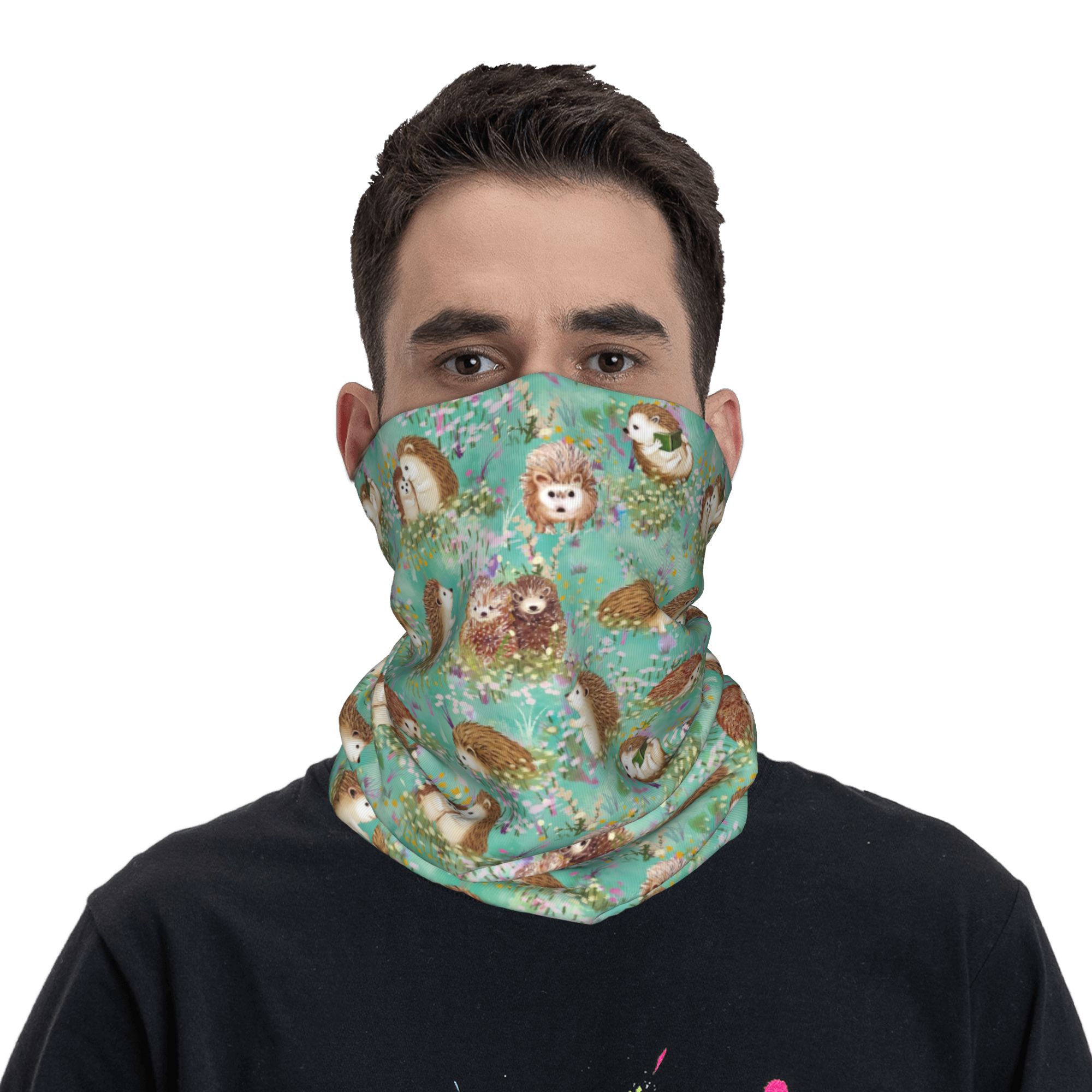 Autumn Hedgehog Spring Floral  - Neck Gaiter Face Cover recensie en prijs