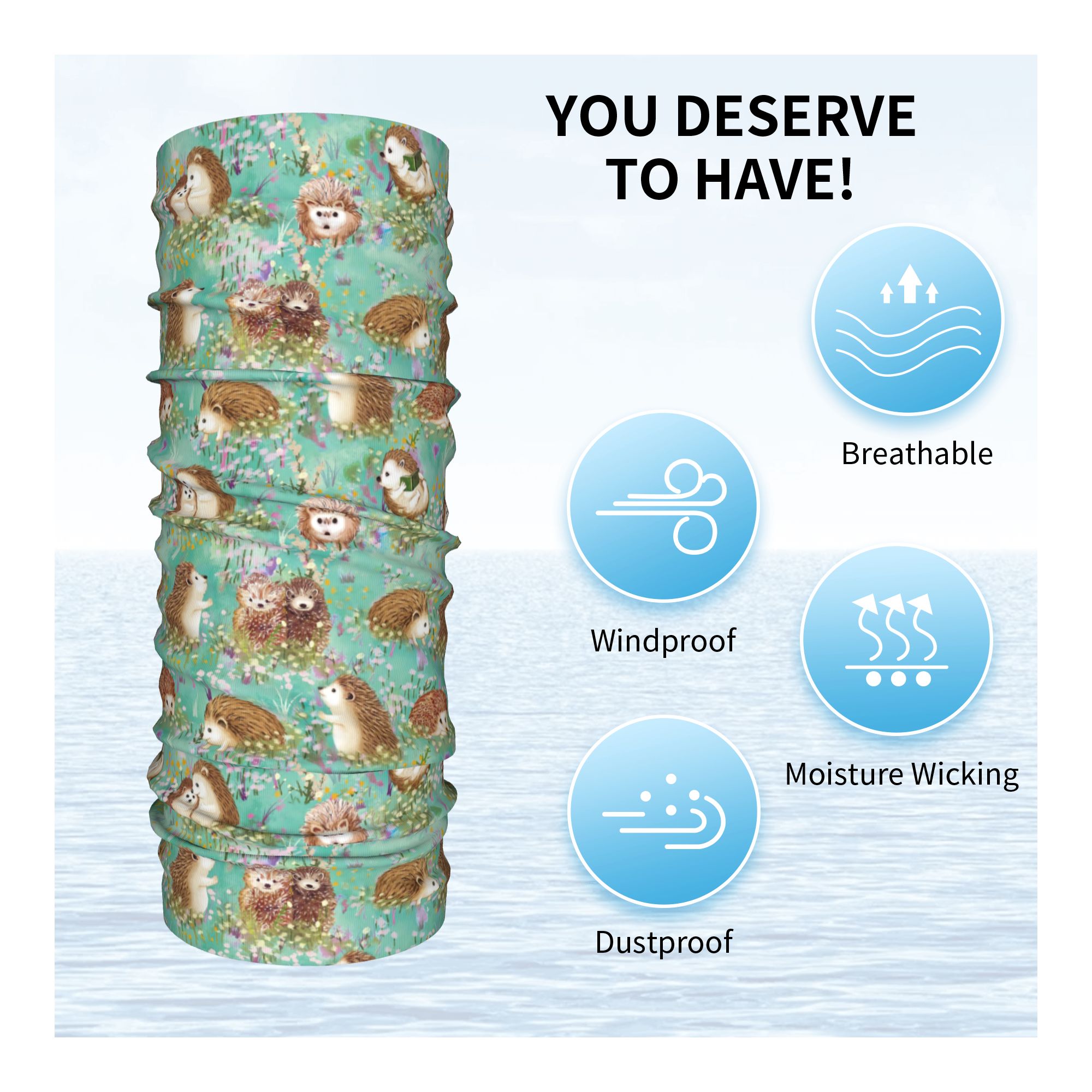 Autumn Hedgehog Spring Floral  - Neck Gaiter Face Cover recensie en prijs
