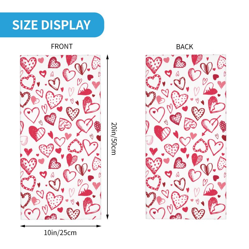 Pink Red Love Hearts Bandana N - Neck Gaiter Face Cover recensie en prijs
