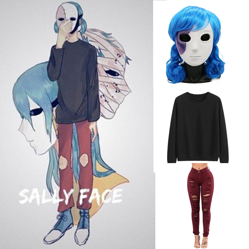 Hot  Anime Game Sally Face Cos - Black Face Mask Pack recensie en prijs