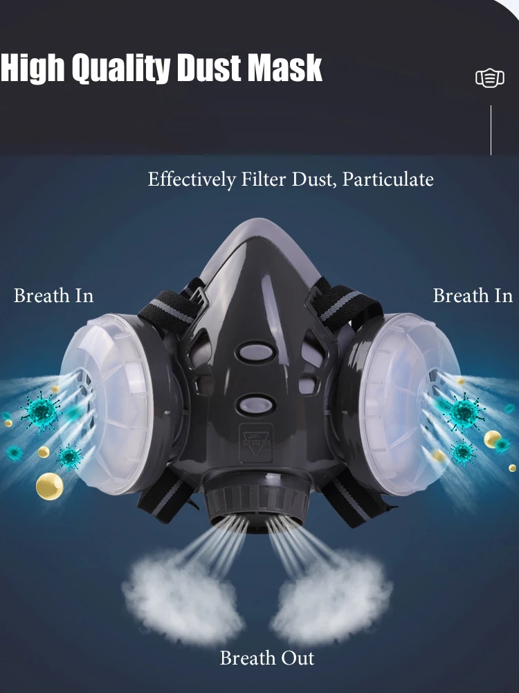 Half Face Dust Mask Safety Gog - Kn95 Respirator Mask recensie en prijs