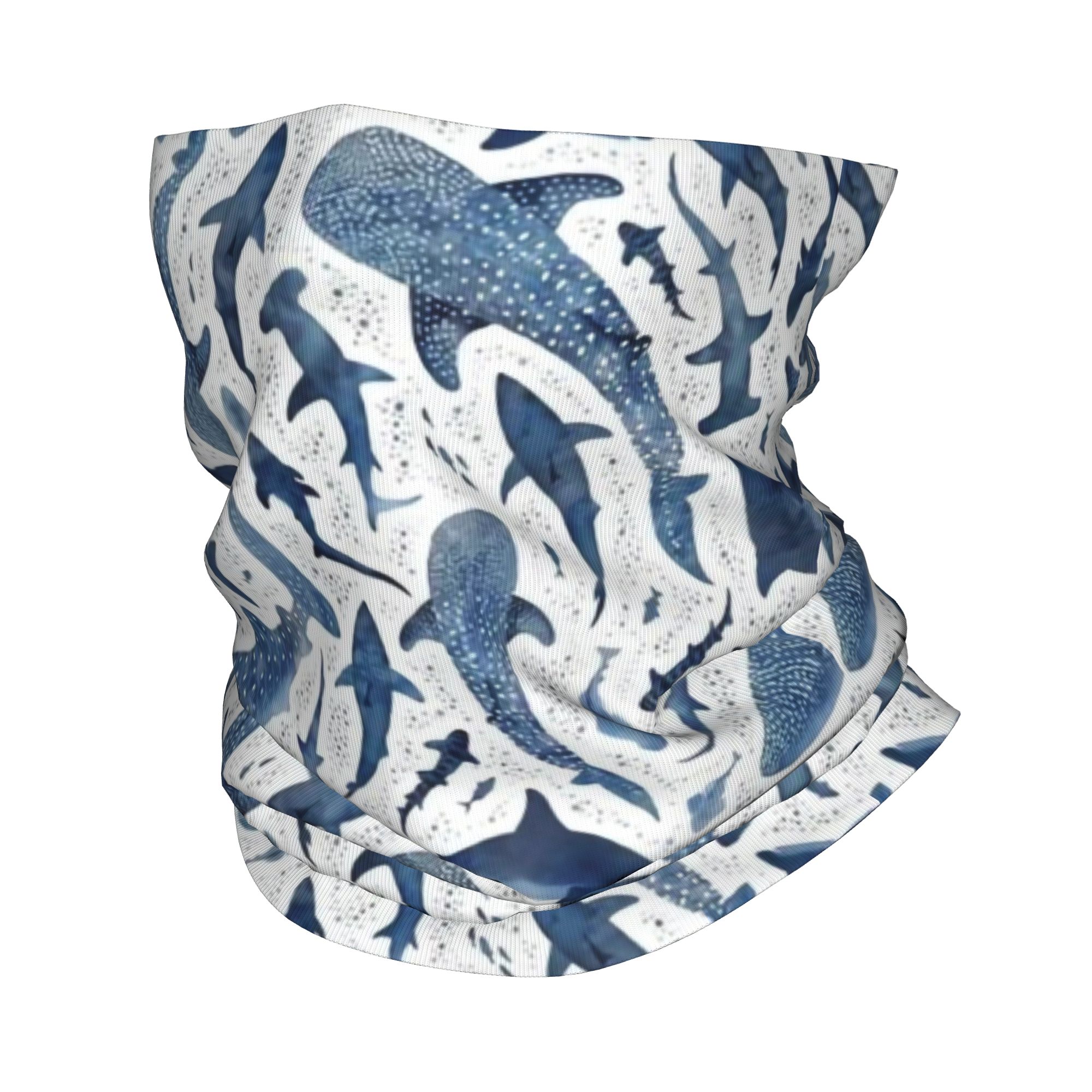 Custom Blue Watercolour Shark  - Neck Gaiter Face Cover recensie en prijs