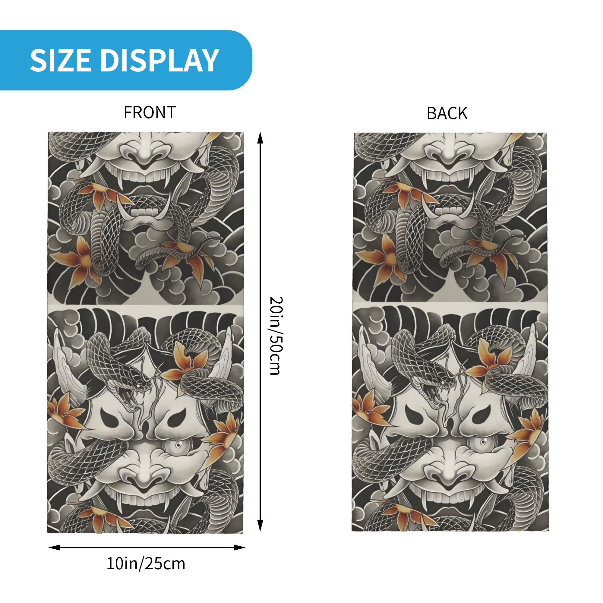 Custom Samurai Oni Demon Banda - Neck Gaiter Face Cover recensie en prijs