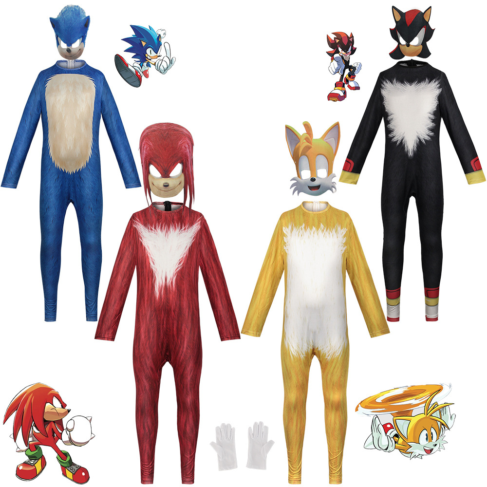 Anime Game Sonic Blue Red Blac - Black Face Mask Pack recensie en prijs