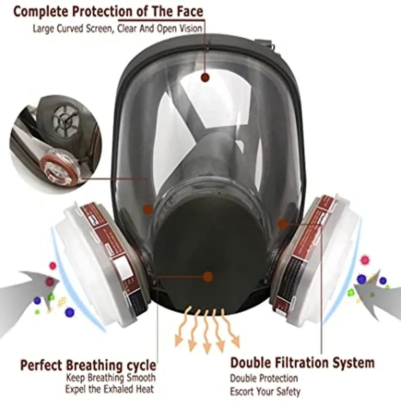 Large Size 6800 Gas Mask Full  - Kn95 Respirator Mask recensie en prijs