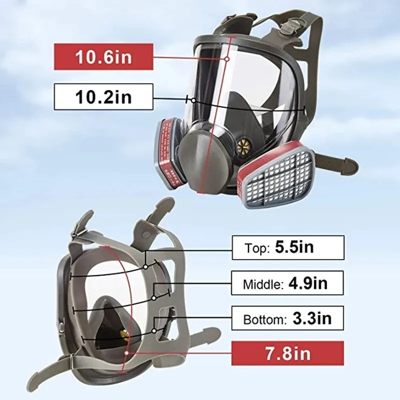 Large Size 6800 Gas Mask Full  - Kn95 Respirator Mask recensie en prijs