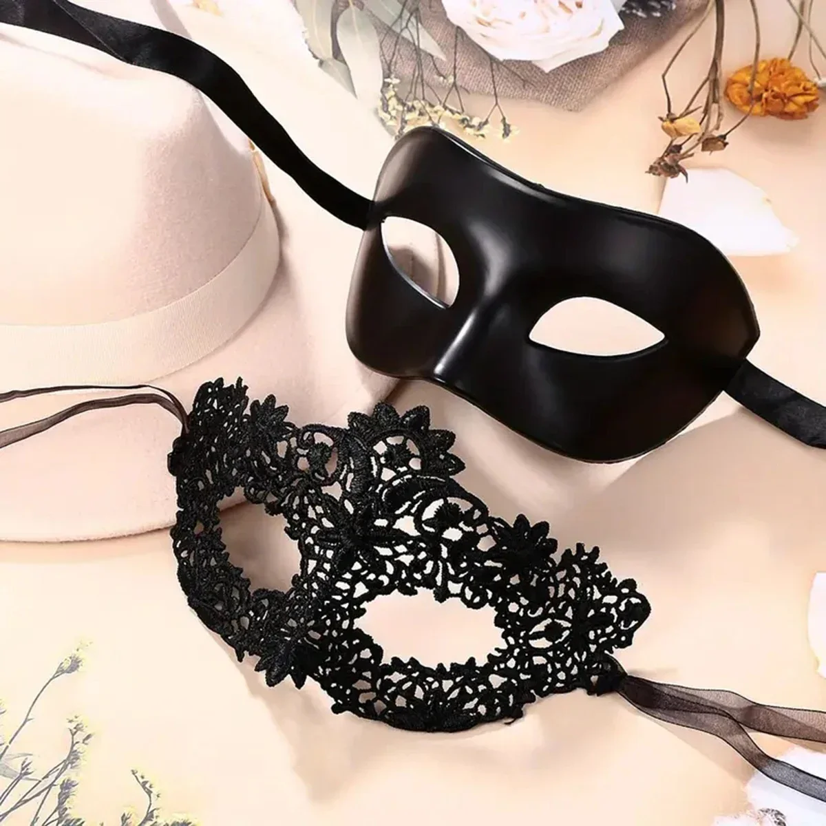 2pcs Elegant Black Lace Masque - Black Face Mask Pack recensie en prijs
