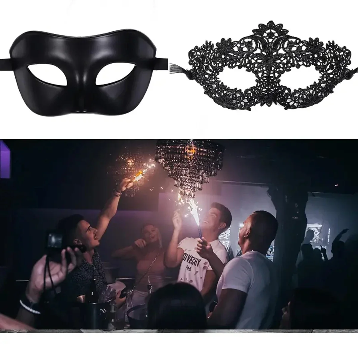 2pcs Elegant Black Lace Masque - Black Face Mask Pack recensie en prijs