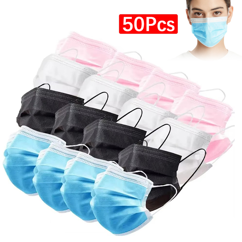 50Pcs 3-layer Mask Face Masks  - Disposable Mask Blue recensie en prijs