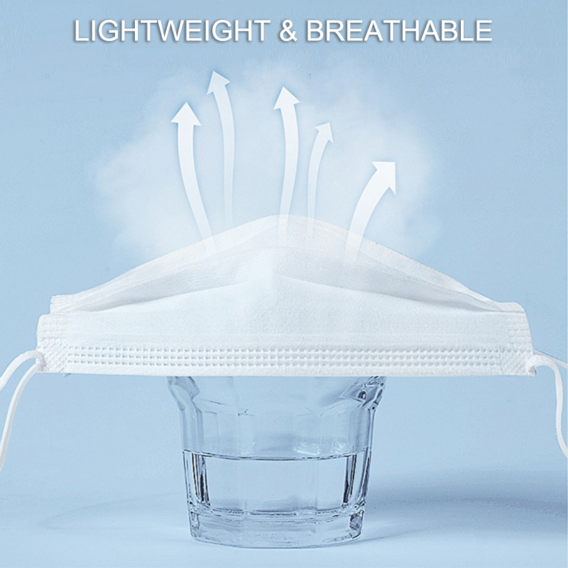 50Pcs 3-layer Mask Face Masks  - Disposable Mask Blue recensie en prijs