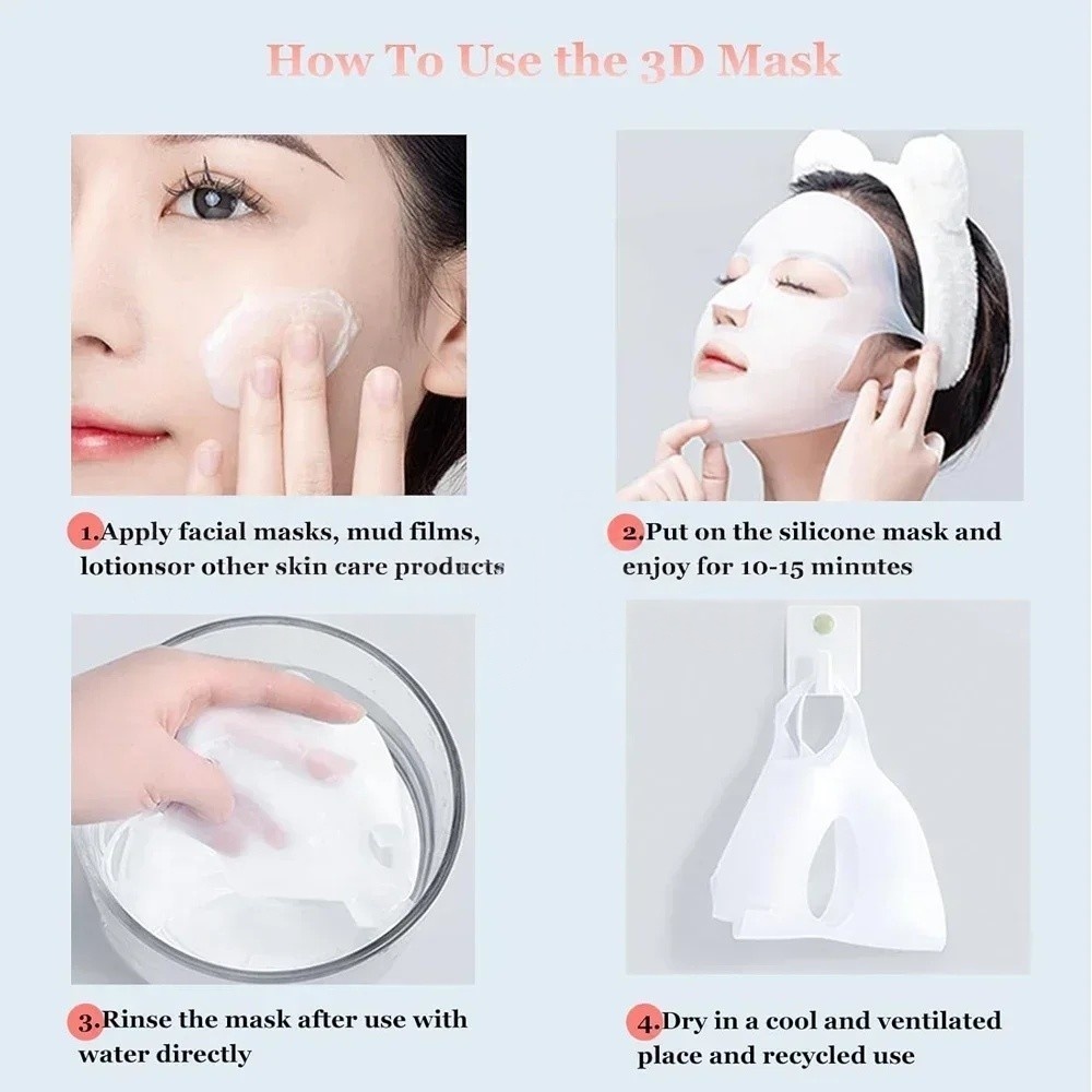 1/2PCS 3D Reusable Wrinkle Smo - Silicone Mask Bracket recensie en prijs