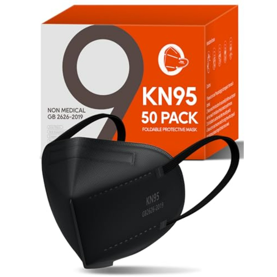 KN95 Face Masks 50 Pack for Ad - Black Face Mask Pack recensie en prijs