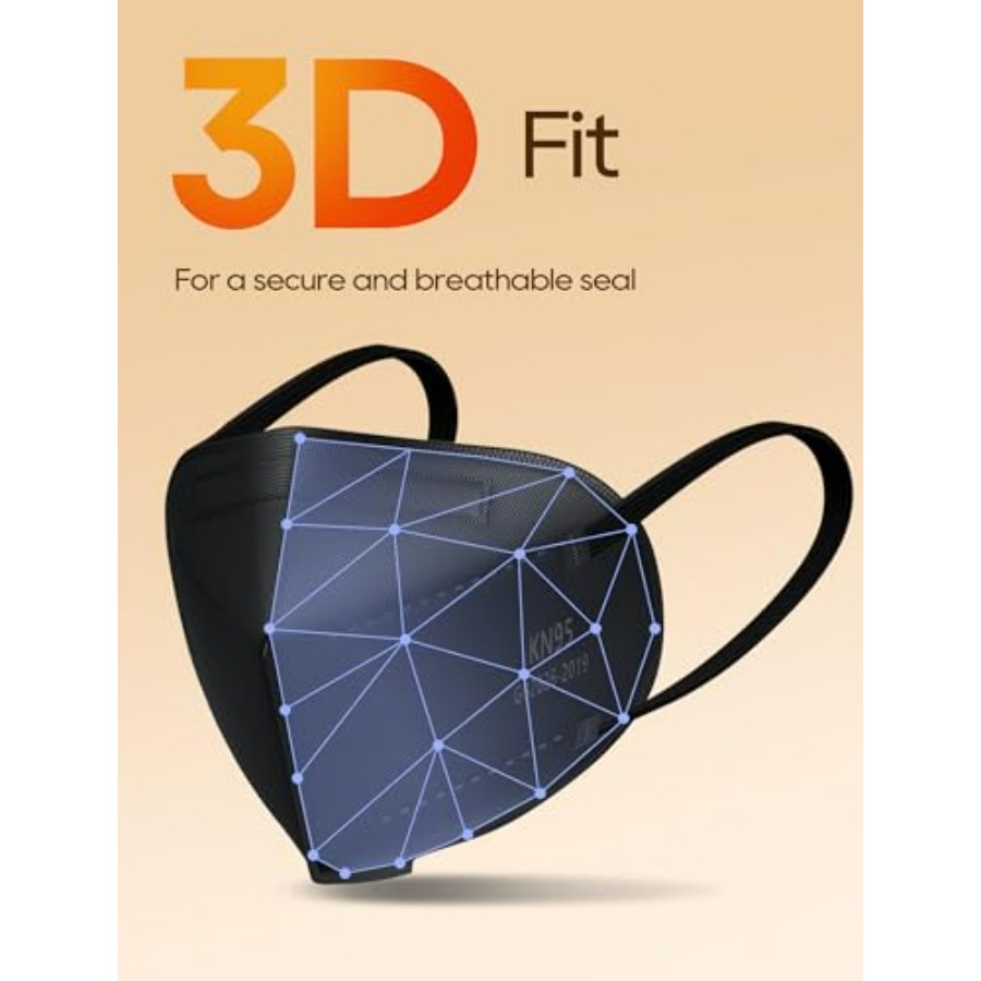 KN95 Face Masks 50 Pack for Ad - Black Face Mask Pack recensie en prijs