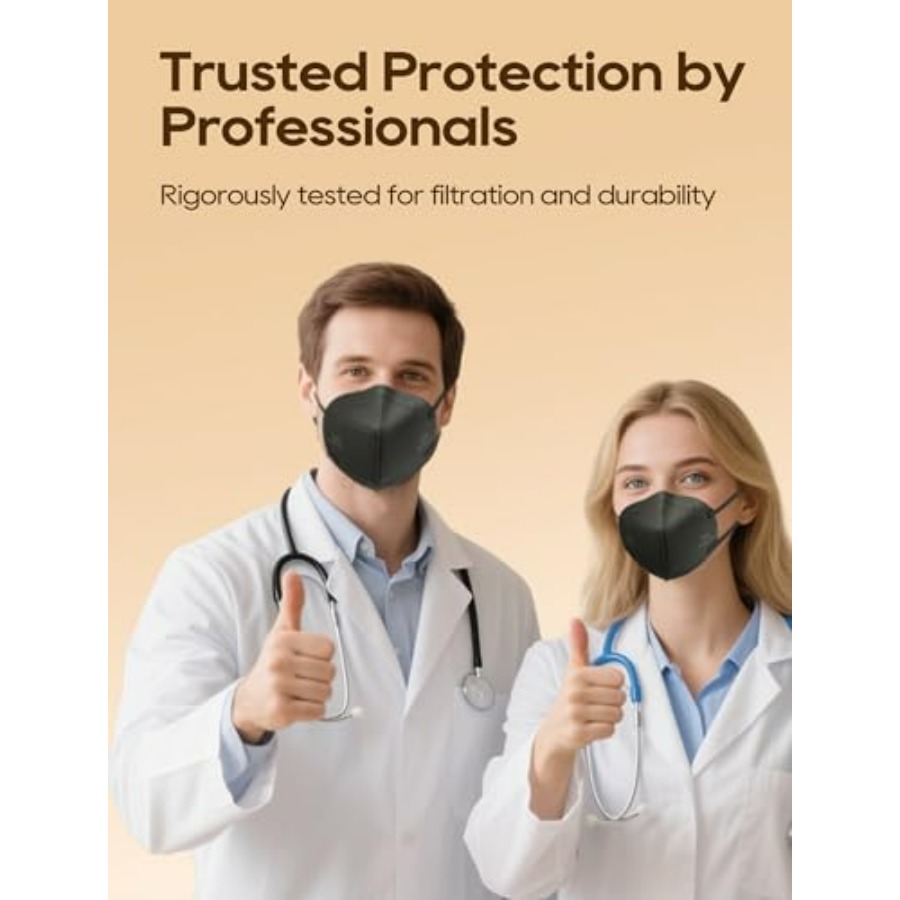 KN95 Face Masks 50 Pack for Ad - Black Face Mask Pack recensie en prijs
